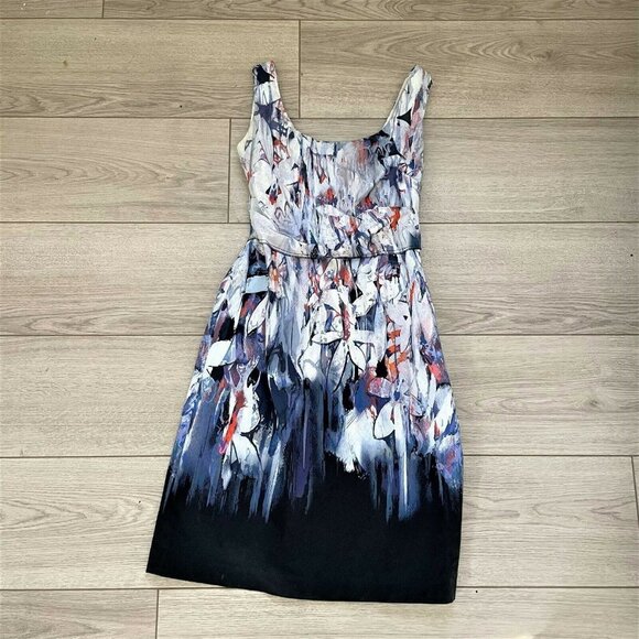 Elie Tahari Dresses & Skirts - Elie Tahari Women A-Line Dress Sleeveless Scoop Neck Floral Multicolor Size US 2